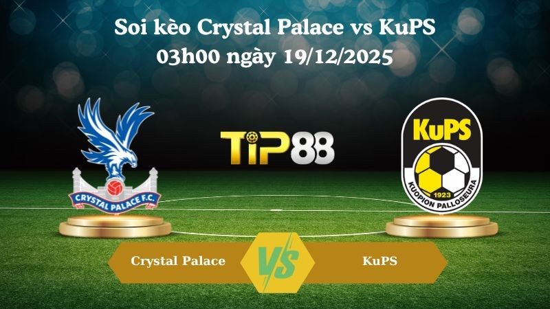 TIP88 Nhận định soi kèo Crystal Palace vs KuPS 03h00 ngày 19/12/2025 – Conference League