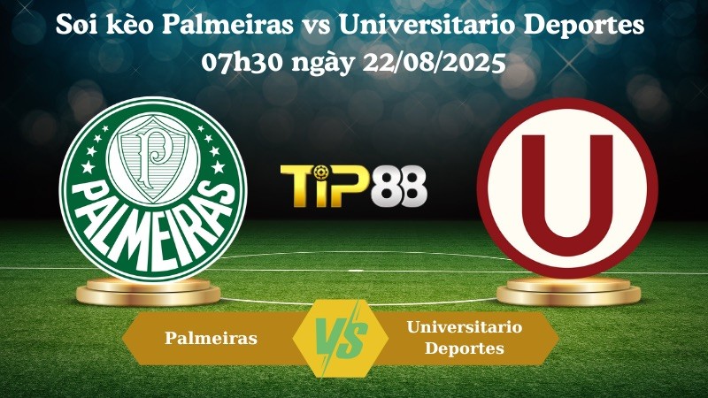 TIP88 Nhận định soi kèo Palmeiras vs Universitario Deportes 07h30 ngày 22/08/2025 - Copa Libertadores