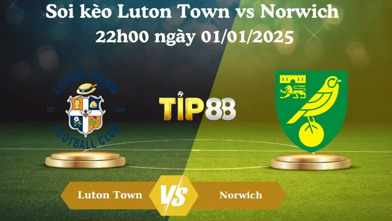 TIP88 Nhận định soi kèo Luton Town vs Norwich 22h00 ngày 01/01/2025 – Hạng Nhất Anh