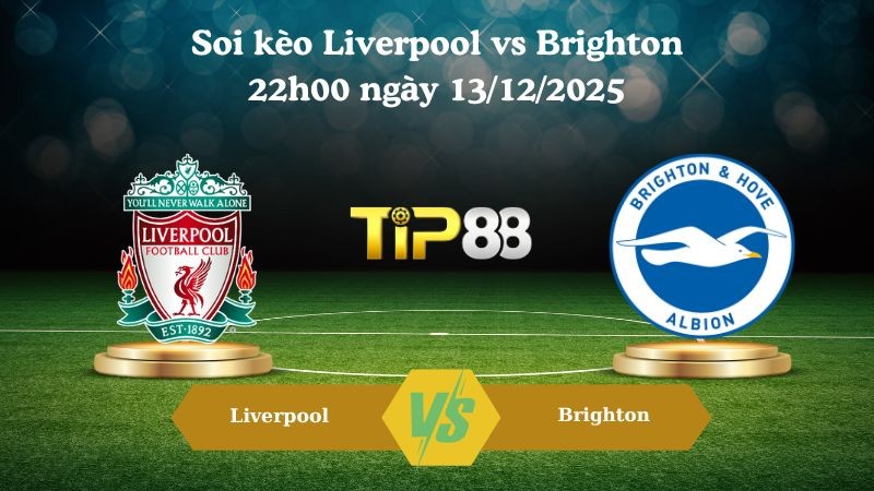 TIP88 Nhận định soi kèo Liverpool vs Brighton 22h00 ngày 13/12/2025 – Ngoại hạng Anh